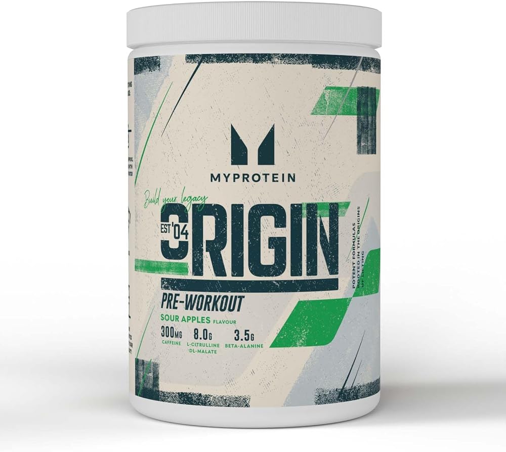 Myprotein Alpha Pre-Workout Sour Apple 600g Caffeine 300mg Beta Alanine 3.5g