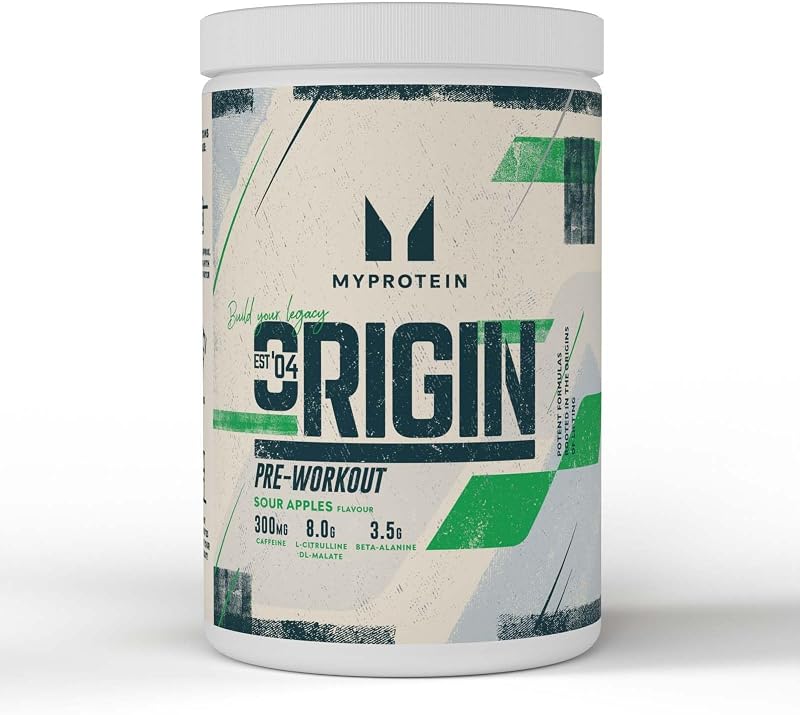 Myprotein Alpha Pre-Workout Sour Apple 600g Caffeine 300mg Beta Alanine 3.5g