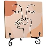 SkipTiger Funny Boho Bathroom Wooden Desk Sign - Boho Bathroom Signs Decor, 5x5 Inch