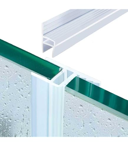 ZNCZHZN 2-Pack Ultra Clear Frameless Shower Door Bottom Seal – 3/8" X 39", PVC Sweep Strip – Stops Leaks, Easy Cut-to-Fit
