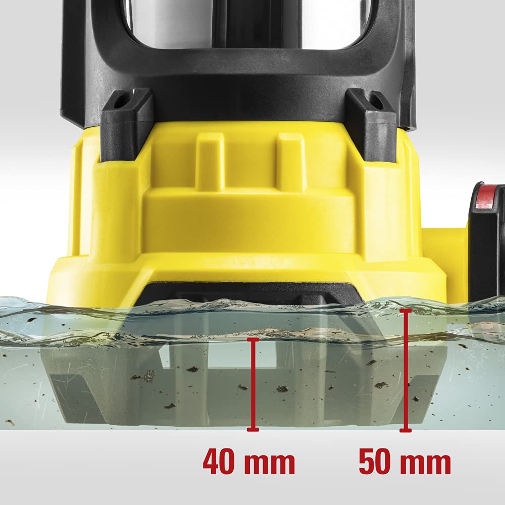 TROTEC Tauchpumpe TWP 11000 ES – Pumpe für Schmutzwasser – Fördermenge 20000 l/h, Leistung 1100 Watt, Eintauchtiefe max. 7 m, Trockenlaufschutz 6