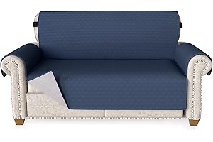 BESCOST Loveseat Slipcovers, Water Resistant Loveseat Sofa Cover, Anti-Slip Chair Cover, Furniture Protector with Elastic Straps and Non Slip Foams, Couch Sofa Covers for Kids, Pets