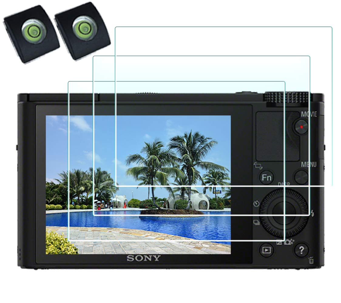 HUIPUXIANG Screen Protector for Sony RX100 VII VI V IV III II Digital Camera(for accessories), RX100VII RX100VI RX100V RX100IV RX100III RX100II 0.3mm 9H Hardness Tempered Glass Cover (3+2 Pack)