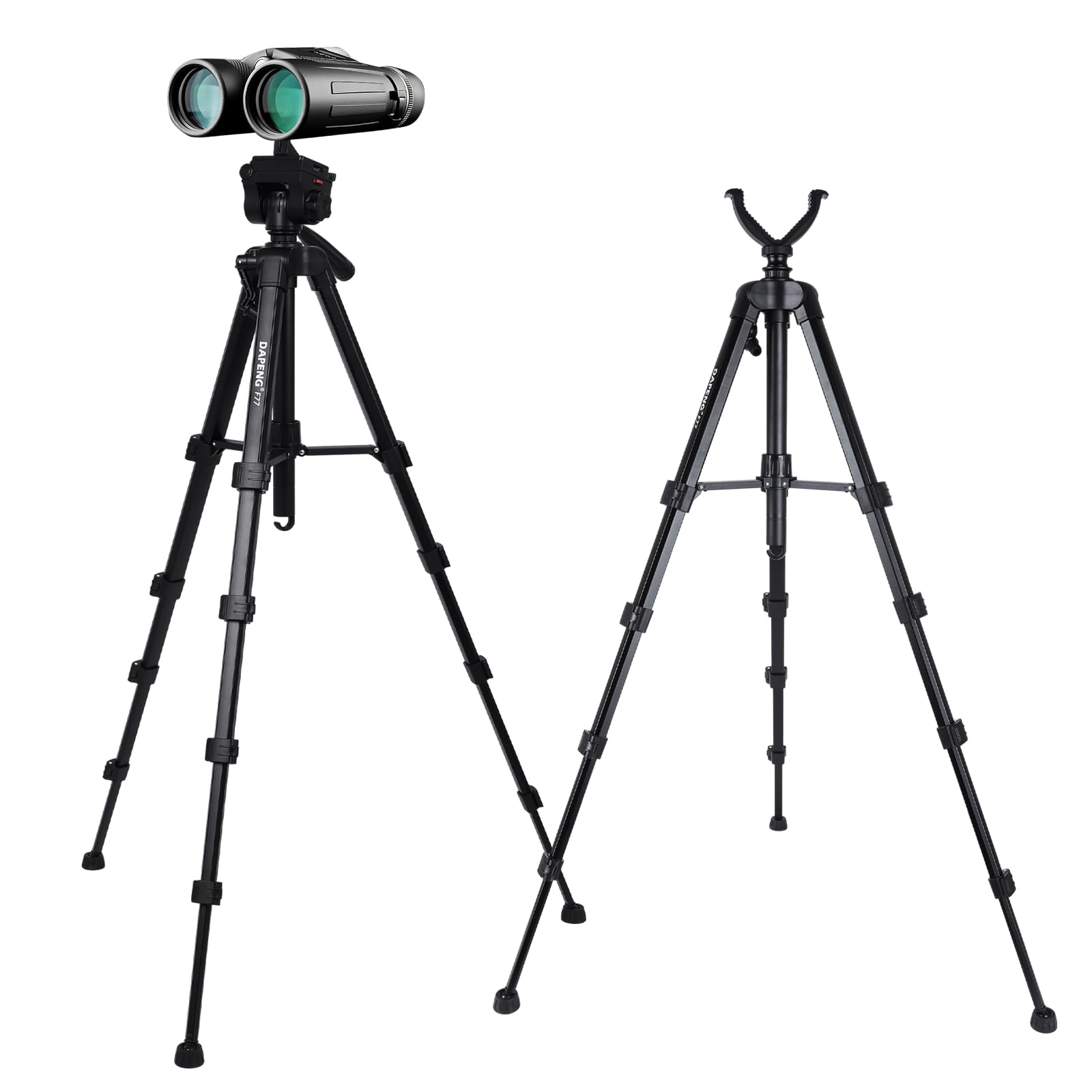 Photo 1 of DAPENG 70" Binocular Tripod with Adapter,Shooting Tripod Hunting Rest V Yoke Stand,Compatible with Spotting Scope/Monocular/Astronomical Telescope/DSLR Camera/Phone/Projector