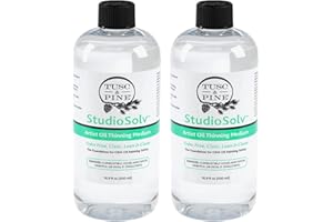 Tusc & Pine StudioSolv™ Odorless Mineral Spirits - Purified Odor-Free Spirit Solvent for Thinning Oils, Artists, Painting Thinner, Professionals, & More! - [2 Pack - 16.9oz (500ml)]