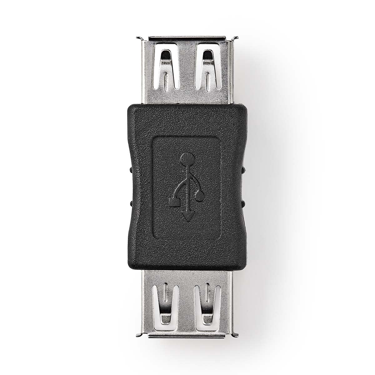 Nedis USB-A Adapter, USB 2.0 Female to Female, Connects Two USB-A Male Cables, 480 Mbps Transfer Rate, Durable Metal Connector