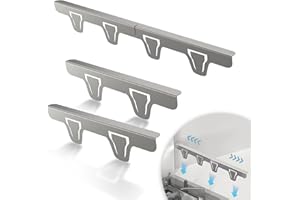 MOCSENBER Stove Gap Covers, 4 Pack Adjustable Stainless Steel Stove Guard, 13.77-27.54 Inch Stove Counter Gap Cover, Stove Gap Filler with 6 Pcs Sealing Tape for Seals Gaps Between Stovetop, Oven and Counter