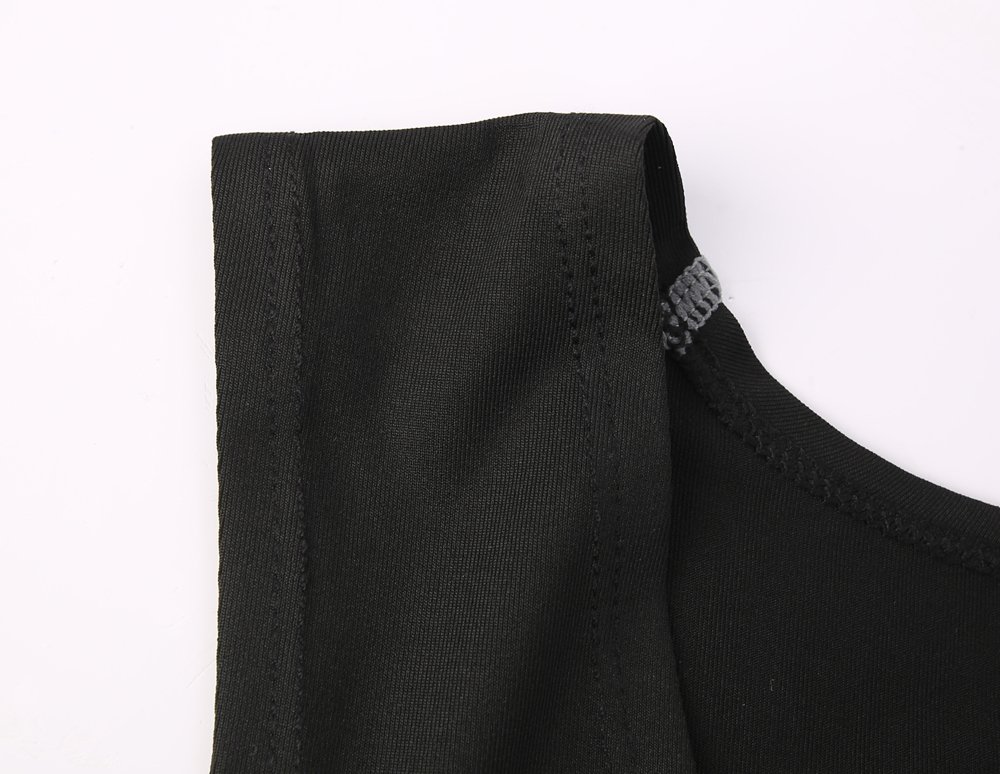 YT Men\'s Vest Tight T-Shirt Fast Dry Top,Tights for Workouts,Fitness,Running,Cycling,Sports Top Apperal (Black, 3XL)