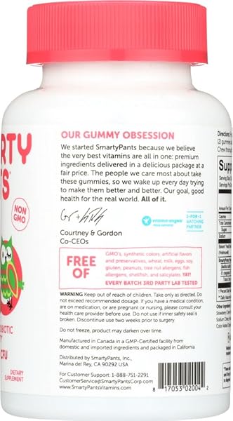 SMARTYPANTS KIDS PROBIOTIC COMPLETE, STRAWBERRY CRÈME, 45 COUNT