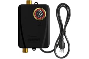 Lianfengymx 110V Mini Tankless Water Heater 3000W, Under Sink Instant Water Heater with HD Digital Display, Smart Touch Contr