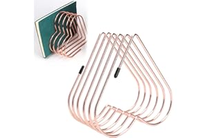 Files Folder Stand, Book Record Holder, Vinyl Record Stand Holder, Desktop Iron Storage Rack, Heart Shaped Book Rack, 5 Slot 