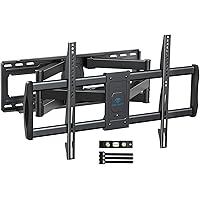 PERLESMITH Full Motion TV Wall Mount for 50-90 in TVs, Super Load-Bearing up to 165lbs, TV Mount Bracket with Dual Articulati