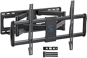 PERLESMITH Full Motion TV Wall Mount for 50-90 inch TVs, TV Mount up to 165lbs Max VESA 800x400mm, Wall Mount TV Bracket with