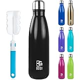 BOGI 17/25oz Insulated Water Bottle Double Wall Vacuum Stainless Steel Water Bottles, Leak Proof Metal Sports Water Bottle Ke