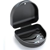 BVN Retainer Case, Magnetic Aligner Case for Braces and Mouth Guards | Slim ABS Orthodontic Dental Case for Retainers, Night Guards and Aligners, Portable Storage Box at Home or Travel