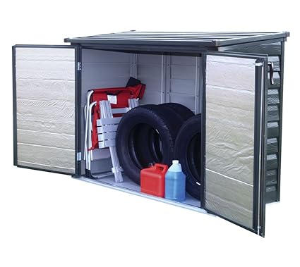 Spacemaker Mülltonnenbox, Aufbewahrungsbox, Gerätebox Onyx schwarz 144x75x128 cm Mülltonnenunterstand & Mülltonnenverkleidung