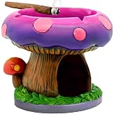 Fantastical Mushroom House Ashtrays with Storage - Cool Ashtrays for Weed Smokers and Bong Users with Smoking Accessories Collection(Mushroom Ashtray)