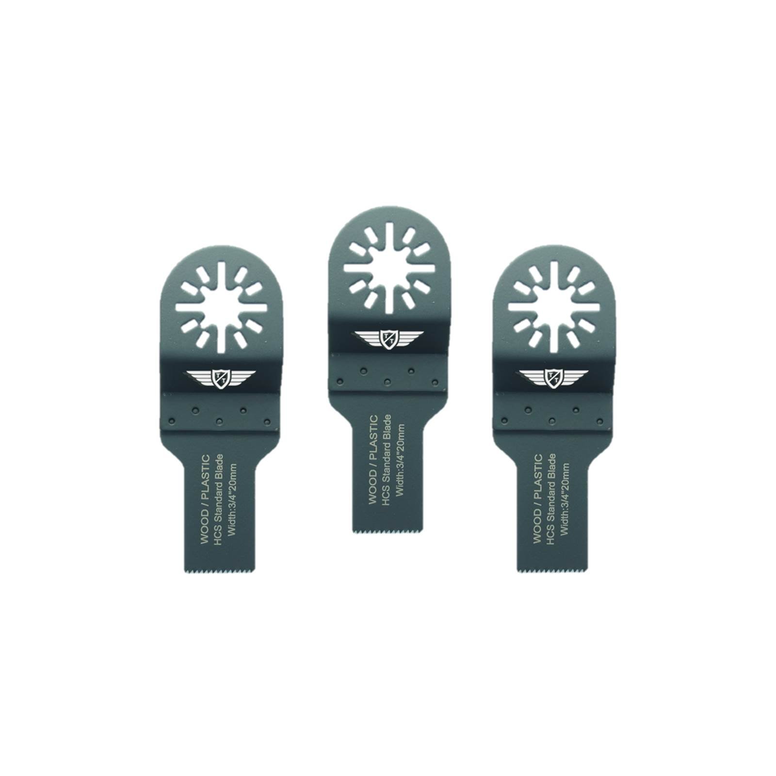 3 x 20mm TopsTools UN20F_3 Wood Cutting Blades Compatible with Bosch Fein (Non-StarLock) Makita Milwaukee Einhell Ergotools Hitachi Parkside Ryobi Worx Workzone Multitool Multi Tool Accessories