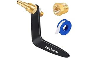 YullSorom 1-3/4" Aluminum Pneumatic Tool Hook with 1/4" Air Tool Swivel Fitting and Brass Bushing, Aluminum Pneumatic Tool Rafter Hook Hanger for Air Nailer,Air Blow Gun,Air Deburring Tool etc
