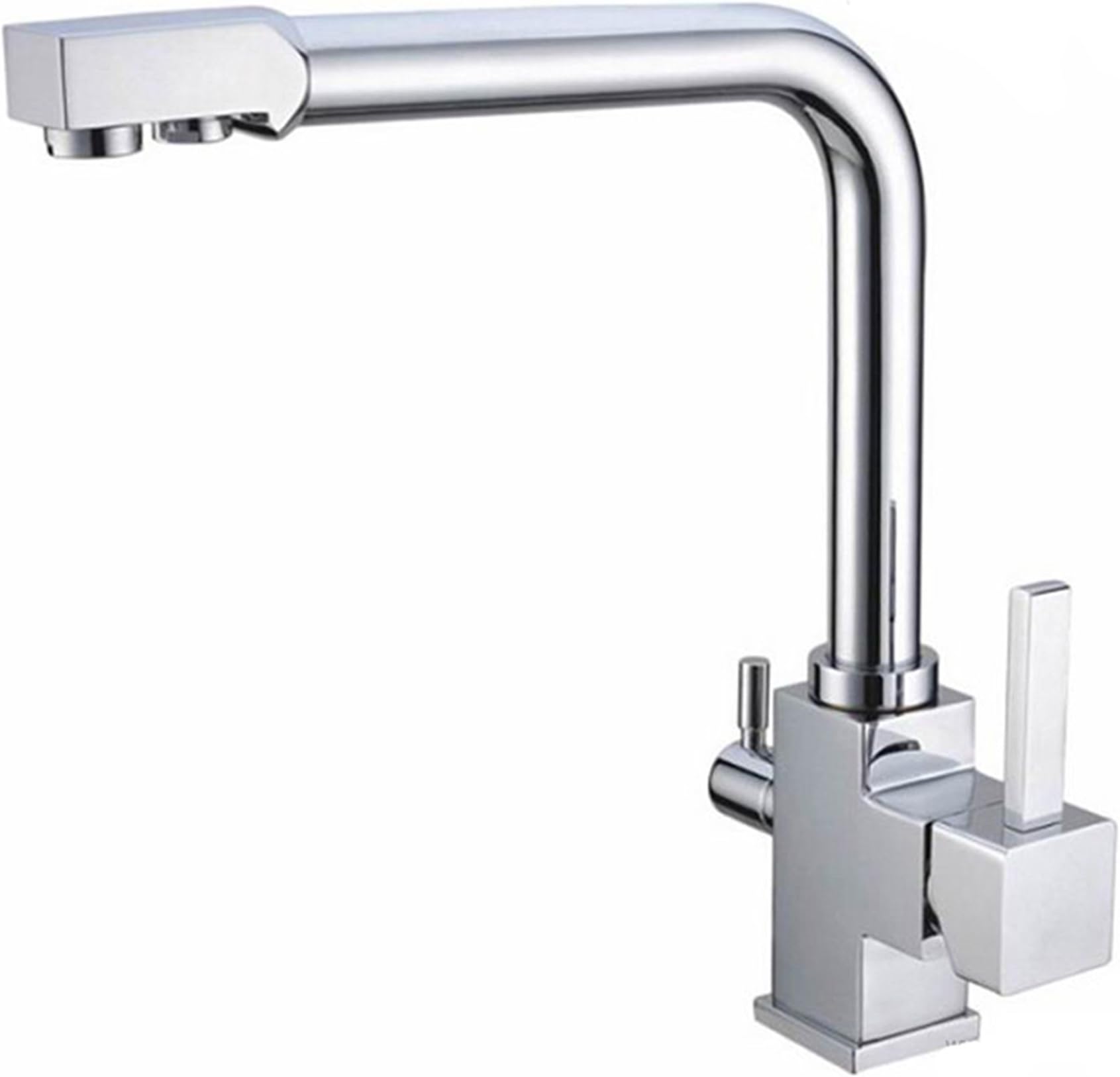 Three Flow WL-306 3 Way Kitchen Faucet for RO and Hot Cold Water Chrome Lead Free