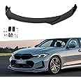 Xotic Tech Front Bumper Lip Chin Spoiler Splitter Diffuser Guard Wing Protector Trim Car Body Kit, Compatible with BMW 3 Series E46 F30 F31 F34 G20 G21(Gloss Black) 3pcs