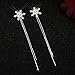 A&C Fashion Korean Version Chic Rhinestone Star and Tassel Ear Line for Women. Unique Handmade Earrings Jewelry for Girl. (Silver Color)