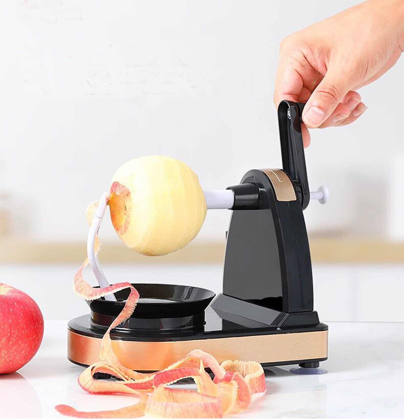 Hand-cranked Rotary Apple Peeler Fruit and Vegetable Potato Peeler for Kitchen,Apples, Pears, Kiwi, Tomatoes, Vegetables and Fruits Quickly