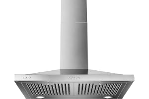VIKIO Wall Mount Range Hood 30 inch, 600 CFM Vent Hood, Ducted or Ductless | Quiet Kitchen Vent Hood, with Charcoal Filters, Stainless Steel Baffle Filters, Push Buttons & Dual LED Lights