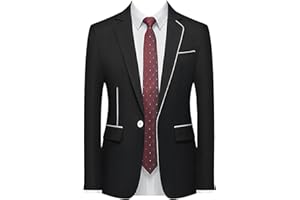 Men's Slim Fit Casual Blazers Lightweight Party Suit Jackets One Button Groomsmen Sports Coat