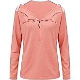 Chemo Port Shirts for Women 2 Side Snaps Long Sleeve Wear Post Surgery Recovery Tee Snap Tear Away Side Zippers Off Shirt