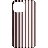 Brown and Pink Stripes Geometric Vertical Lines Boho Pattern Case for iPhone 16 Pro Max