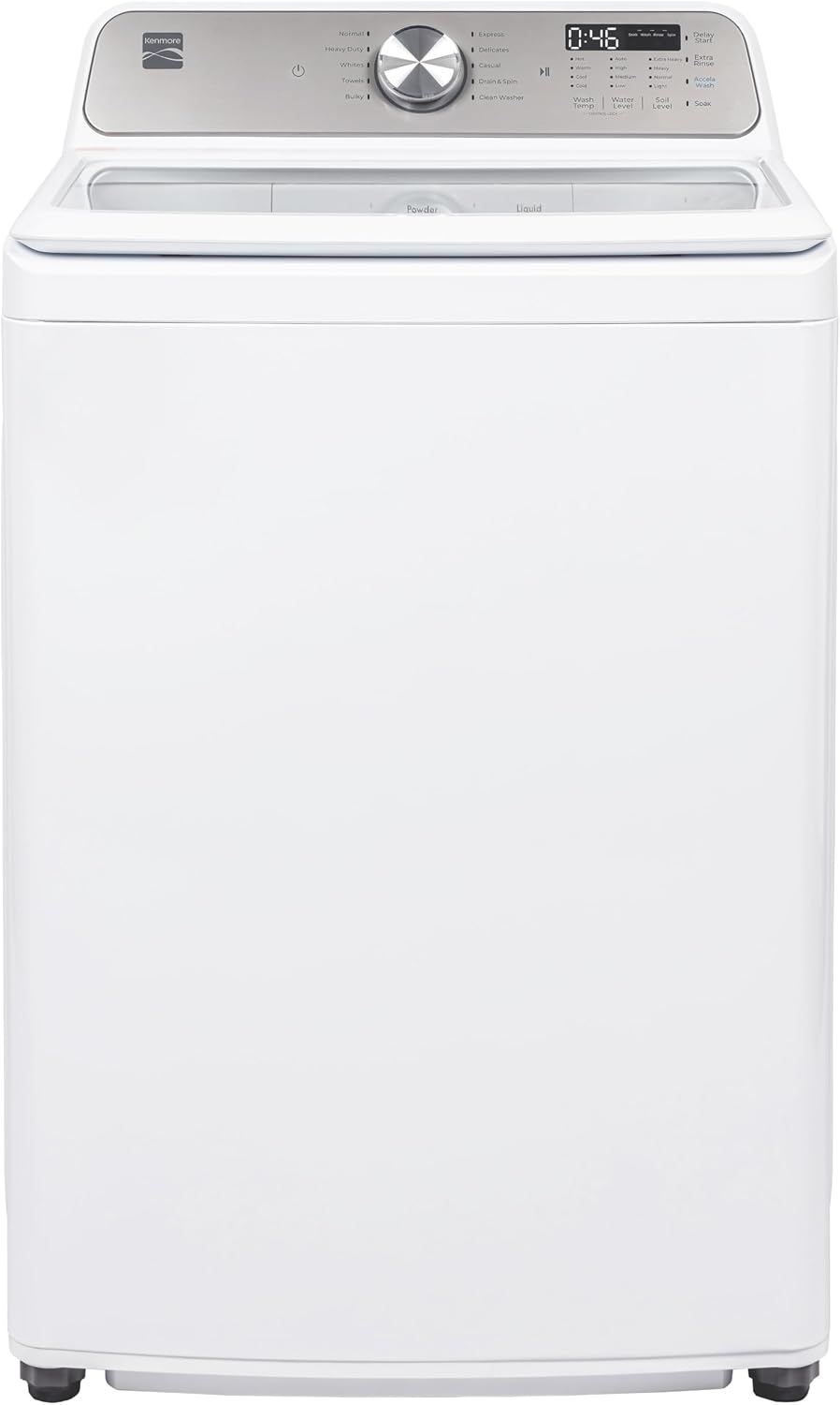 Kenmore 4.1 cu. ft. Top Load Washer with Triple Action Agitator for Tough Dirt & Stains - Reduce Laundry Time with Accela and Express Wash - LED - White