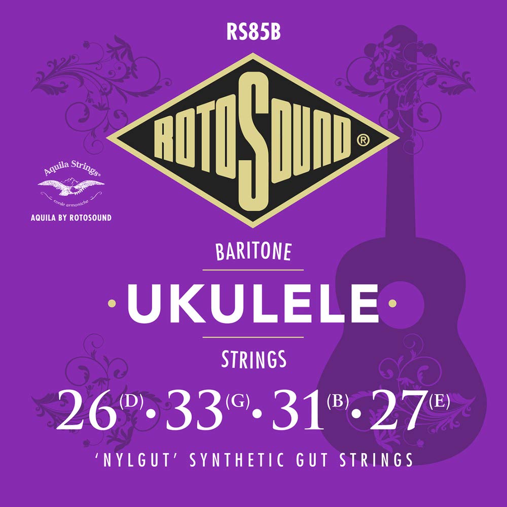Rotosound Strings for Ukulele, Ukulele Strings Set Baritone Nylgut RS85B Medium 24 31 31 28 — image 1