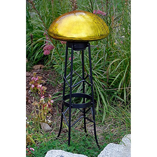 Achla Designs Glass Toadstool Mushroom Gazing Ball, Yellow eBay