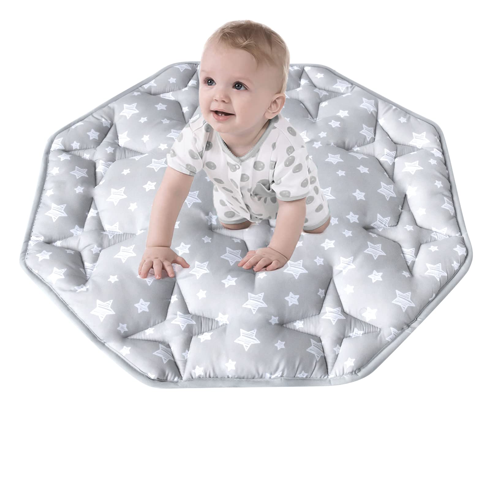 Baby Playpen Mat Comfortable Non Slip Kids Tent Mat Octagon Pad Mat Compatiable with hiccapop Minipod Playpen