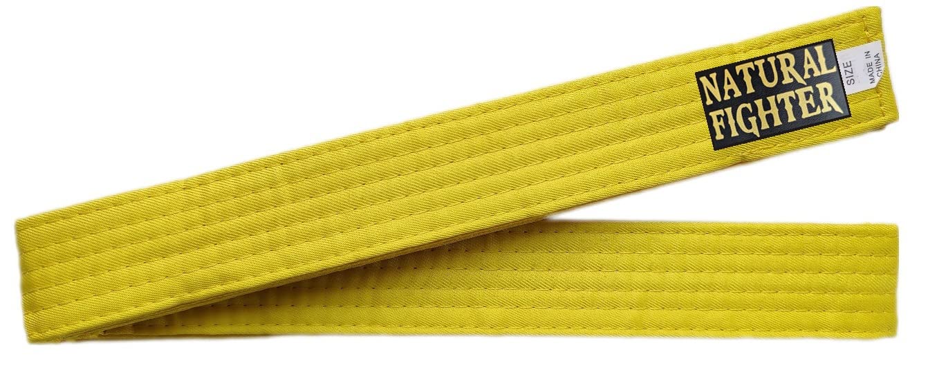mmasport Karate Judo Aikido Taekwondo Belt for Martial Arts in Basic Cotton (Yellow, 260.00)