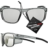 Riley Navigator X Safety Glasses – Anti-Fog, Scratch/Impact Resistant & UV Blocking LED Lenses, Lightweight Full-Frame for Work, Outdoors, & Active Lifestyles, Gray