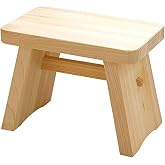 Yamaco Hinoki Wood Bath Stool, Onsen Chair, Bench, Japanese Cypress, Made in Japan, Height 7.5 Inch