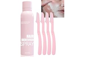 QIUUMEY Hair Identifier Spray for Face Shaving, Dermaplaning Spray Powder, Skin Hair Identifier Spray, Face Dermaplaning Tool Kit for Facial Hair Skin Care