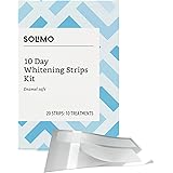 Amazon Brand - Solimo 10 Day Teeth Whitening Strips Kit, 10 Treatments