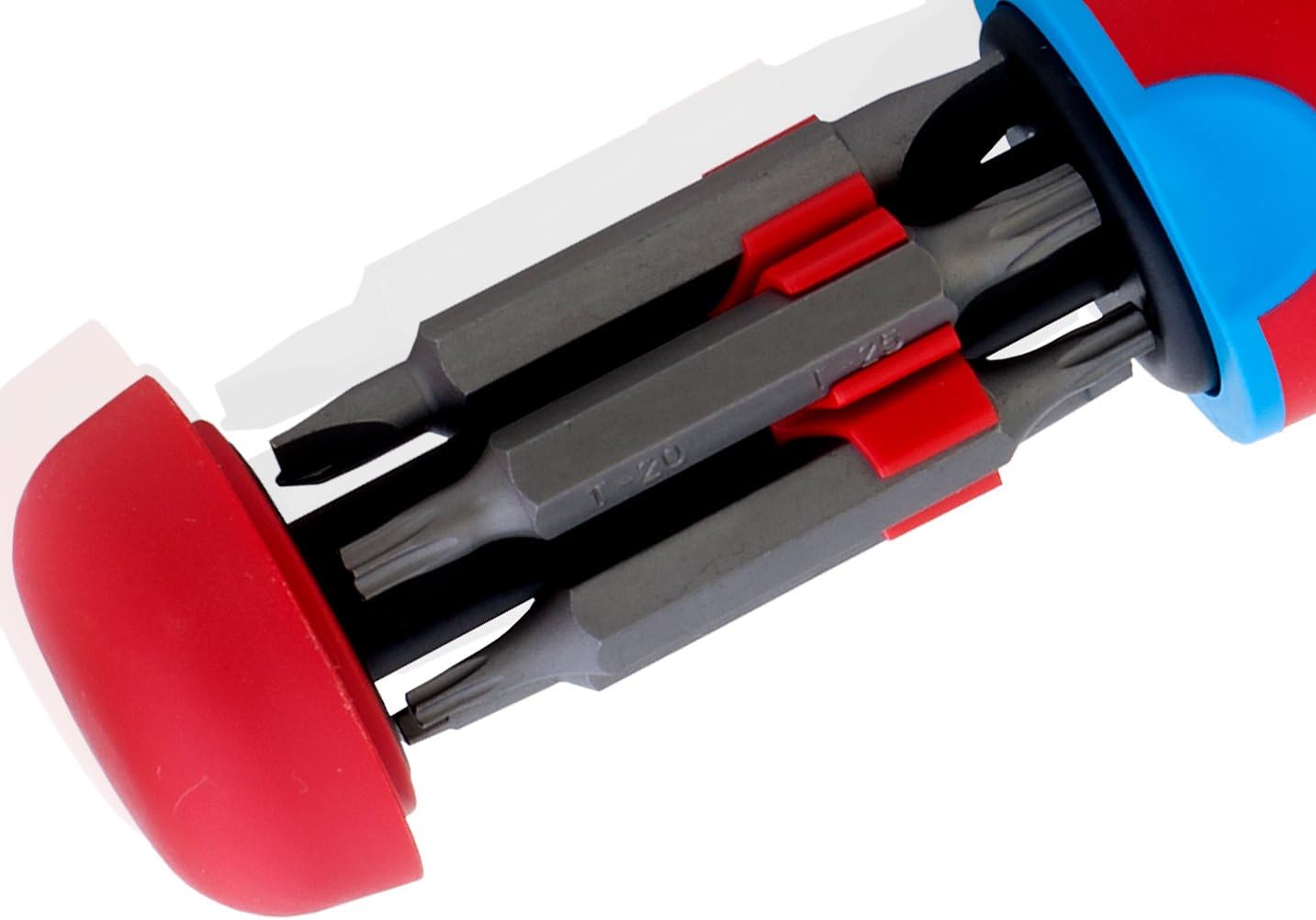 Channellock 131CB 13-in-1 Ratcheting Screwdriver | Multi-Bit Storage | 1/4-Inch Nut Driver | Quick-Load Handle with Cushion Grip | 28-Tooth Ratchet Mechanism Provides up to 225 lbs. of Torque - Screwdrivers - 