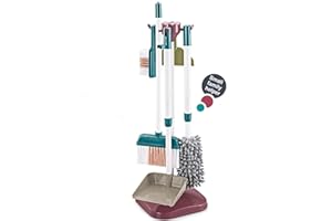 LONGJUNJUNFASHION Kids Cleaning Set, Cleaning Toys for Children, Pretend Play Kit Toddler Role Play Toys for Girls Boys Age 3+, Include Broom Mop Duster Dustpan Brushes Rag, Play House Game Toy (8 piece set)