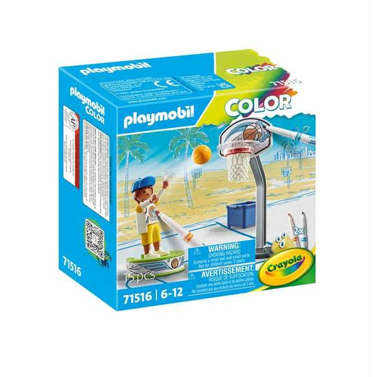 Playmobil Color Basketball Player – Customisable Sports Figure with Accessories, Creative Colour‑In Play Toy for Kids Ages 5+