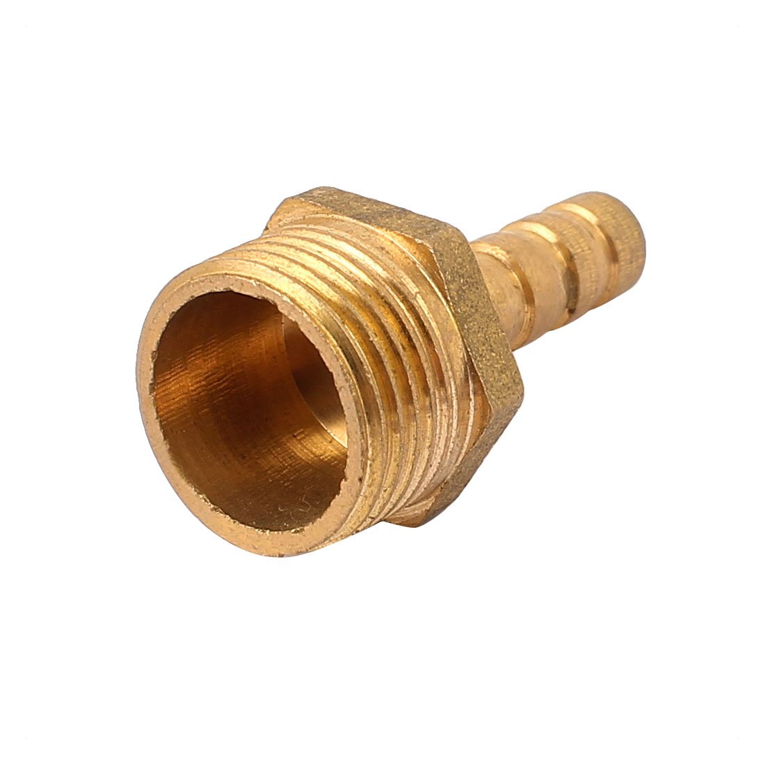 Sourcingmap Brass 3/8BSP Male Thread to 6mm Hose Barb Straight Fitting Adapter Coupler
