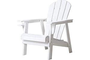 Restcozi Adirondack Chairs, HDPE All-Weather Adirondack Chair, Fire Pit Chairs (1, White)