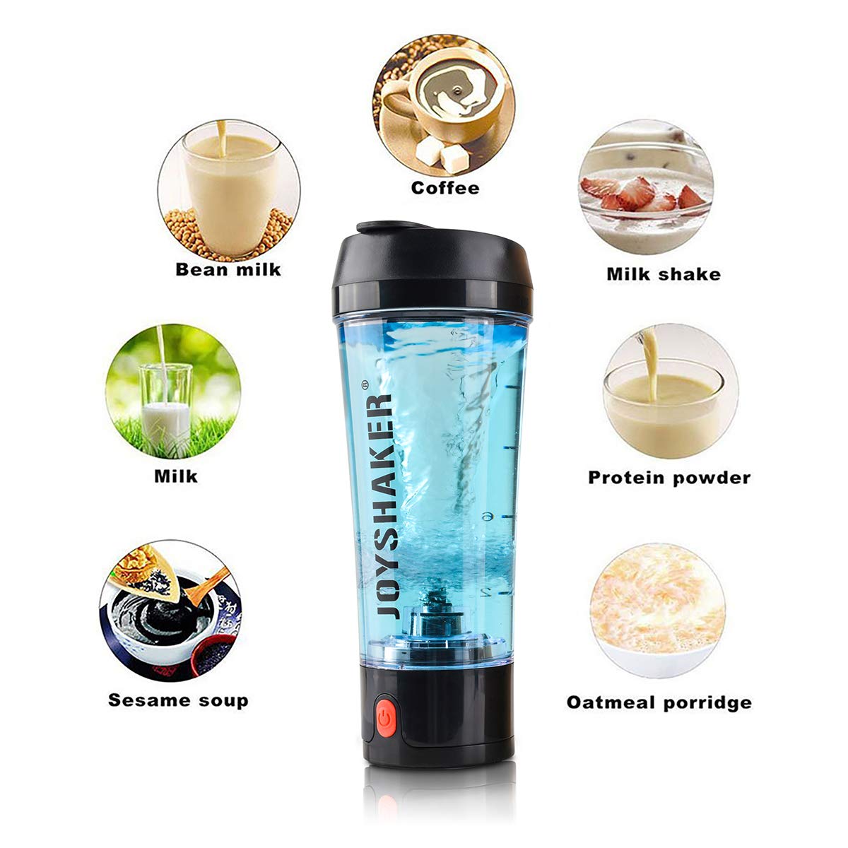 JOYSHAKER Electric Protein Shaker Bottle Removable and Easy to Clean