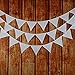 INFEI Solid White Double Layer Cotton Fabric Flags Bunting Banner Garlands for Wedding, Birthday Party, Outdoor & Home Decoration (3.2M/10.5Ft)
