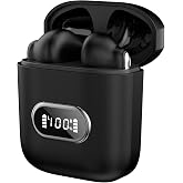 Wireless Earbuds, Bluetooth 5.3 Headphones, Bluetooth Headphones | With ENC Noise Cancelling Mic, Touch Control, Hall auto Pairing, LED Display Ear buds