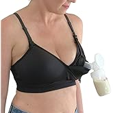 Supermom Silhouette with Removable Pads, Pumping Bra Hands Free, Adjustable Pumping & Nursing Bra for All Breast Pumps