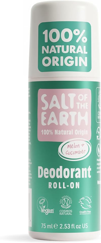 Salt Of The Earth Natural Deodorant Roll On Melon & Cucumber 75ml
